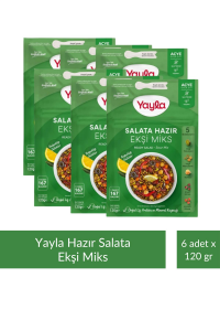 Yayla Salata Hazır Ekşi  Miks 120 gr x 6 Adet