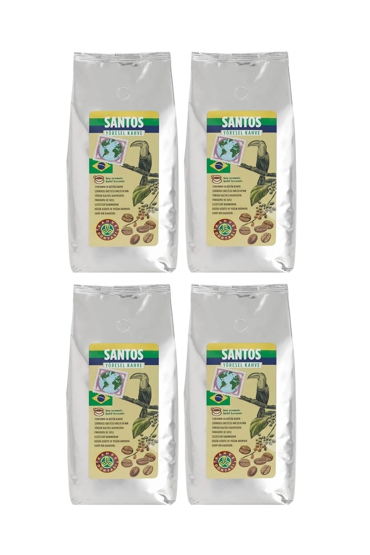 Kahve Dünyası Yöresel Santos Çekirdek Filtre Kahve 4x1000gr