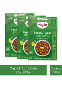 Yayla Salata Hazır Ekşi  Miks 120 gr x 3 Adet
