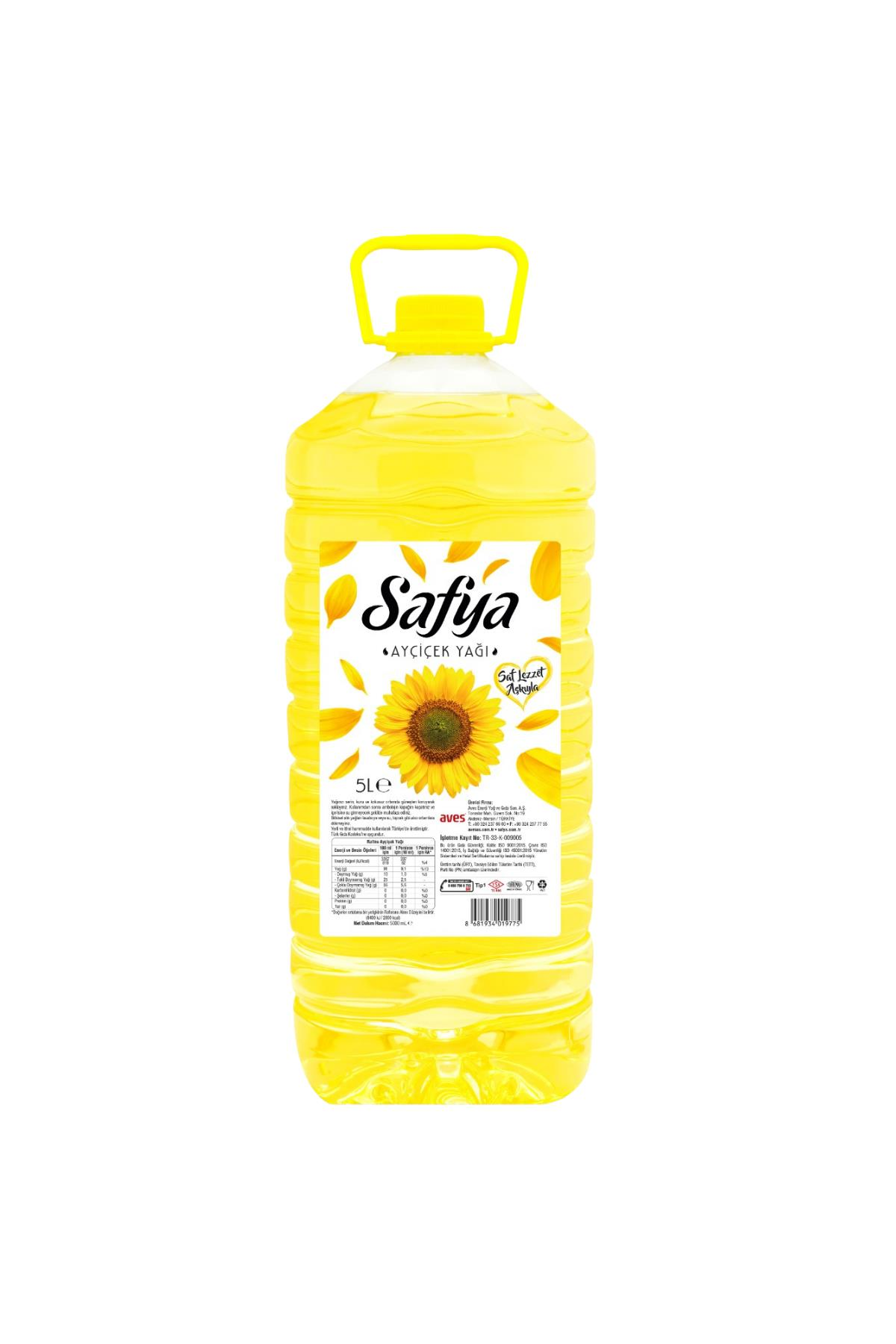 Safya Ayçiçek Yağı 5 Litre