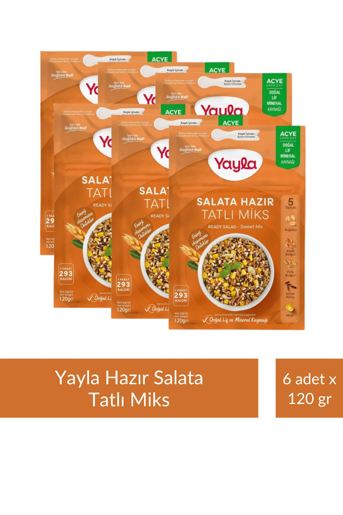 Yayla Salata Hazır Tatlı  Miks 120 gr x 6 Adet