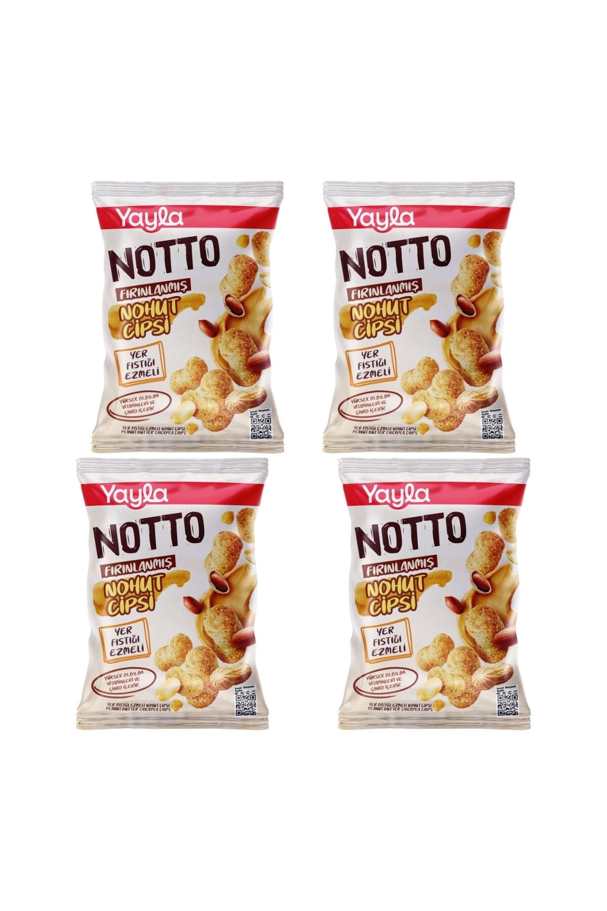 Yayla Notto Yer Fıstığı Ezmeli Nohut Cipsi 55 g x4