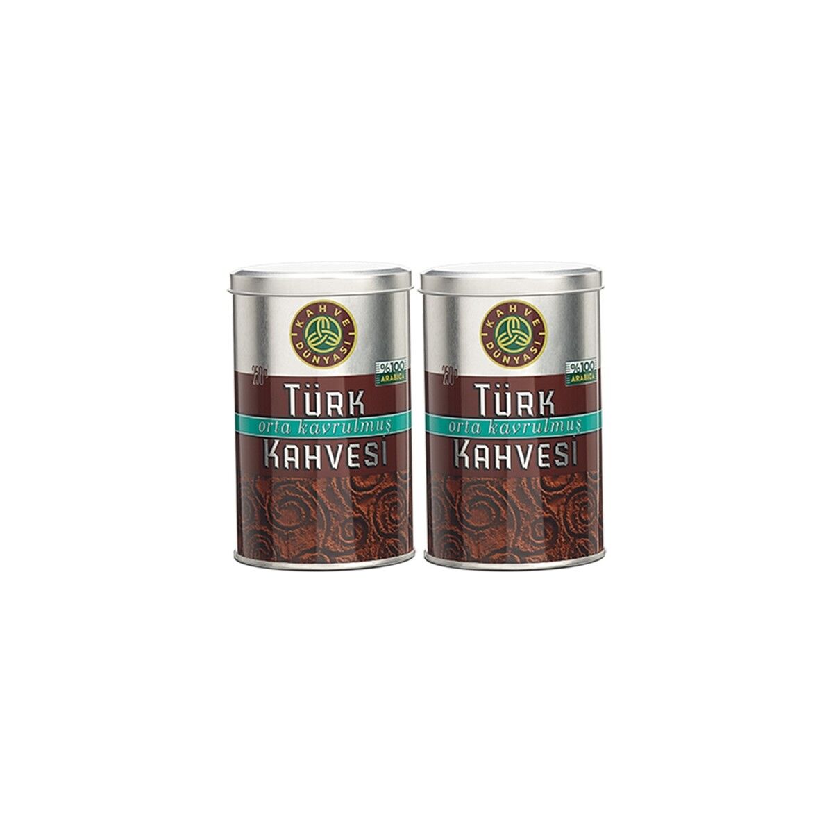 Kahve Dünyası Teneke Türk Kahvesi Orta Kavrulmuş 250 gr x 2 Adet