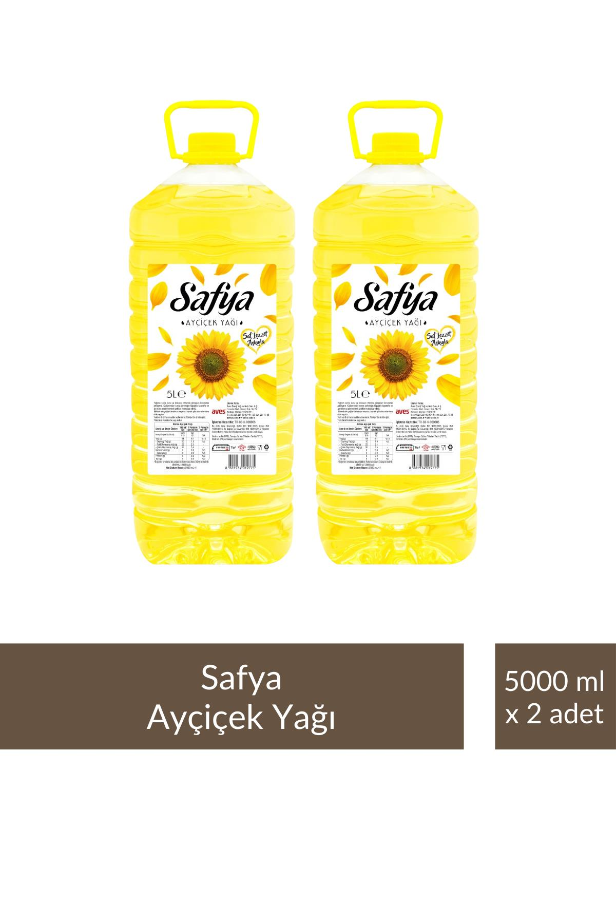Safya Ayçiçek Yağı 5 Litre x 2 Adet