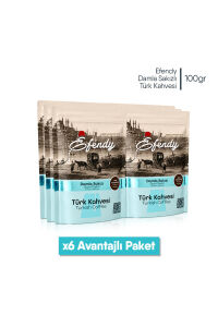 Shazel Efendy Geleneksel Damla Sakızlı Türk Kahvesi | Doypack | 100 gr | 6 Adet
