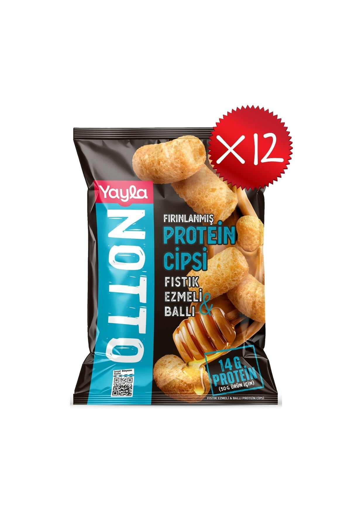 Yayla Notto Fıstık Ezmeli ve Ballı Protein Cipsi 50 g x12