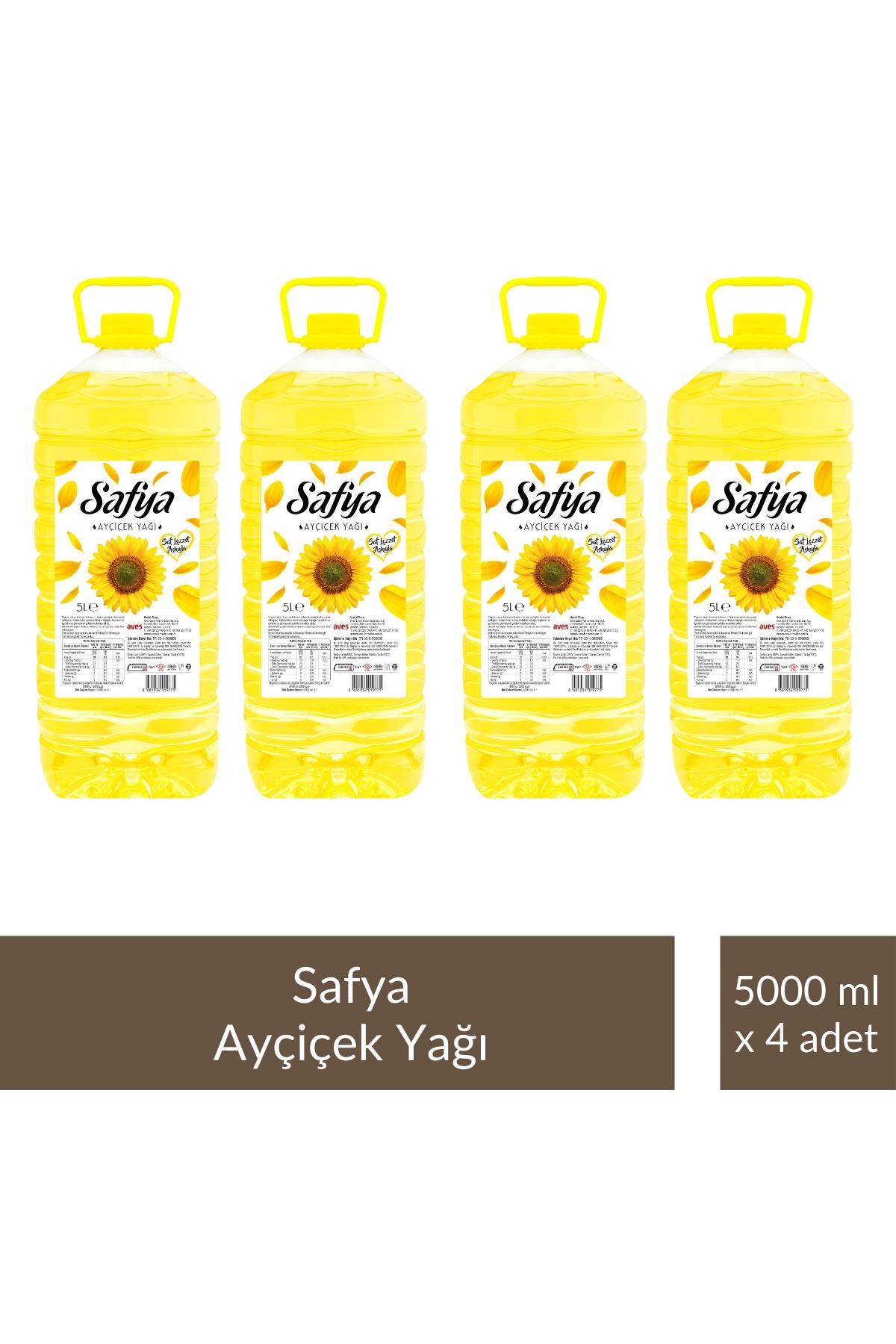 Safya Ayçiçek Yağı 5 Litre x 4 Adet