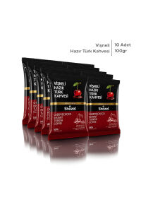 Shazel Hazır Türk Kahvesi | Vişneli | 100 gr | 10 Paket