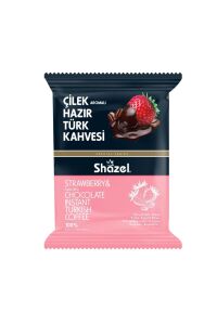 Shazel Çilekli Hazır Türk Kahvesi 100g X 16 Adet (AROMALI)