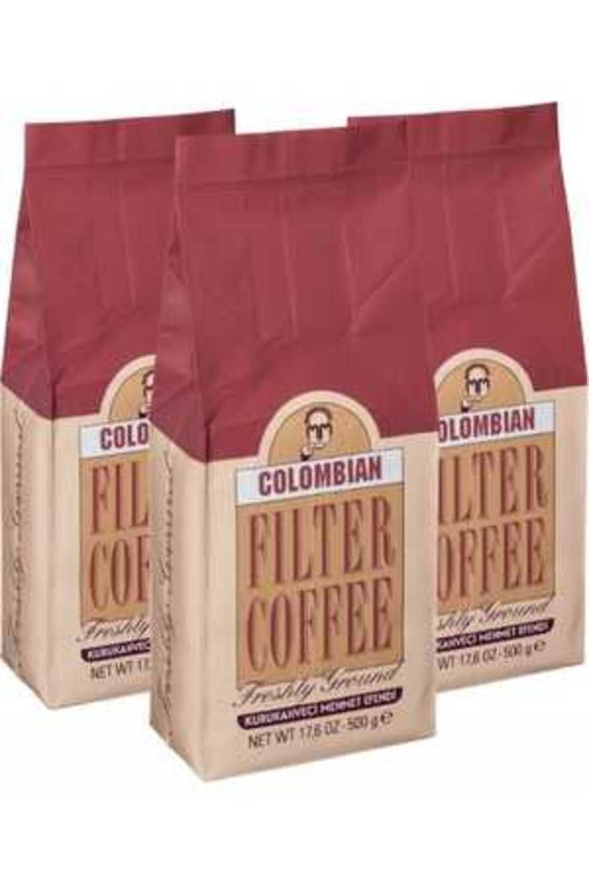 Set 3 Adet Mehmet Efendi Colombian Filter Coffee 500gr Folyo