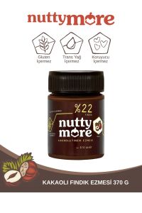 Nutty More %22 Kakaolu Fındık Ezmesi 370 gr x 2 Adet