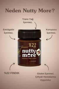 Nutty More %22 Kakaolu Fındık Ezmesi 370 gr x 3 Adet