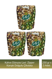 Kahve Dünyası Zıpper Lavi Karışık Çikolata 250 gr x 3 Adet