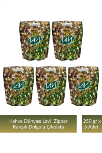 Kahve Dünyası Zıpper Lavi Karışık Çikolata 250 gr x 5 Adet