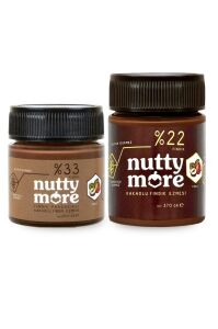 Nutty More %33 Fındık Parçacıklı Kakaolu Fındık Ezmesi 200 gr + %22 Kakaolu Fındık Ezmesi 370 gr