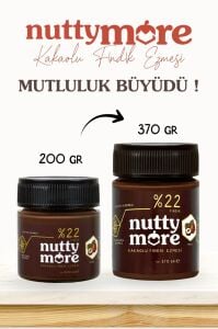 Nutty More %33 Fındık Parçacıklı Kakaolu Fındık Ezmesi 200 gr + %22 Kakaolu Fındık Ezmesi 370 gr