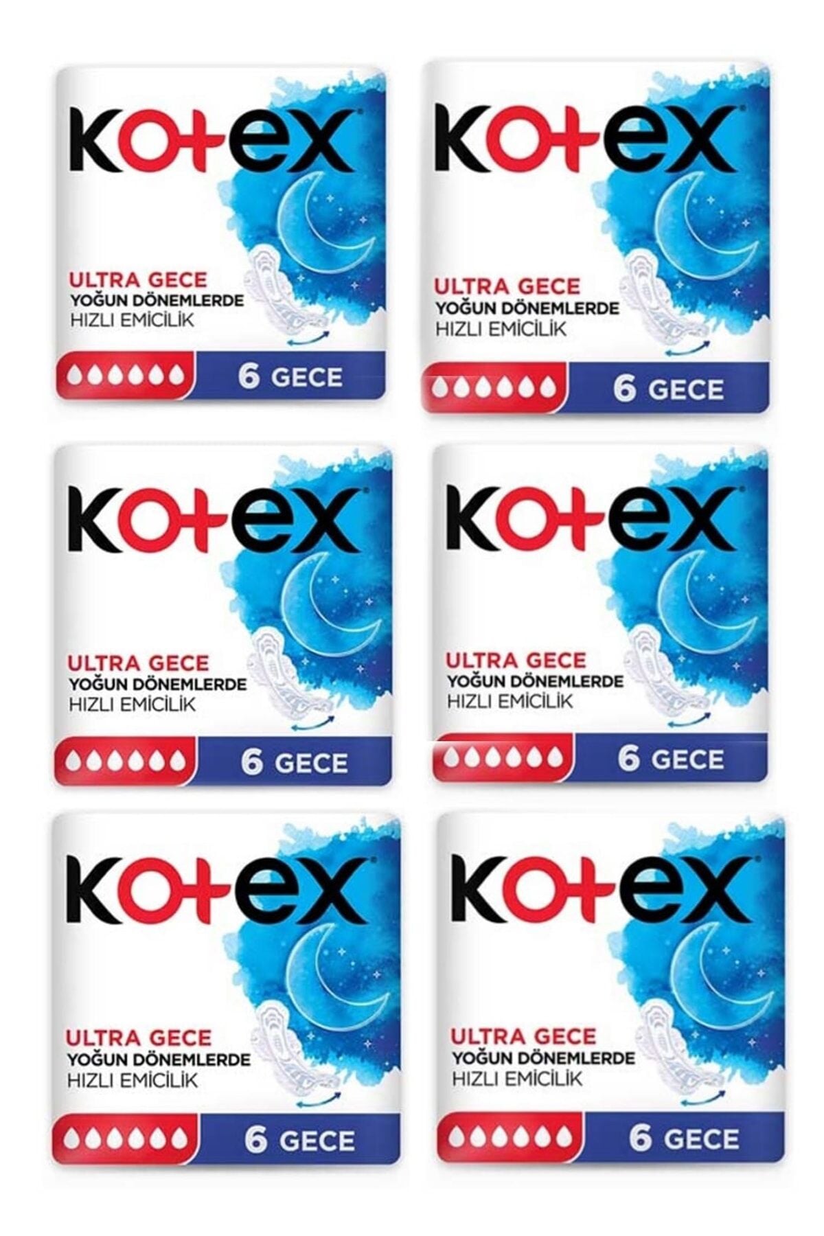 Kotex Ultra Ped Gece 6'lı x 6 Adet