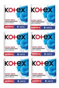 Kotex Ultra Ped Gece 6'lı x 6 Adet