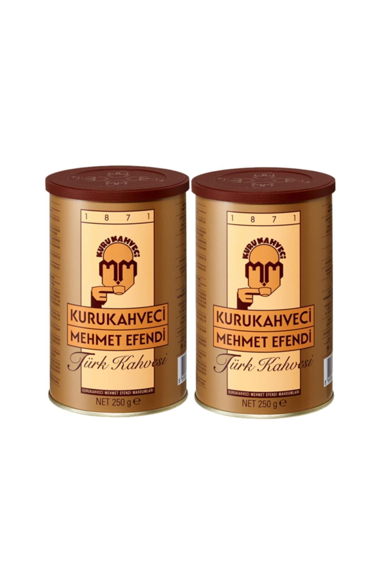Mehmet Efendi Kuru Kahveci 250 Gr Teneke Kutu 2 'li Eko Paket