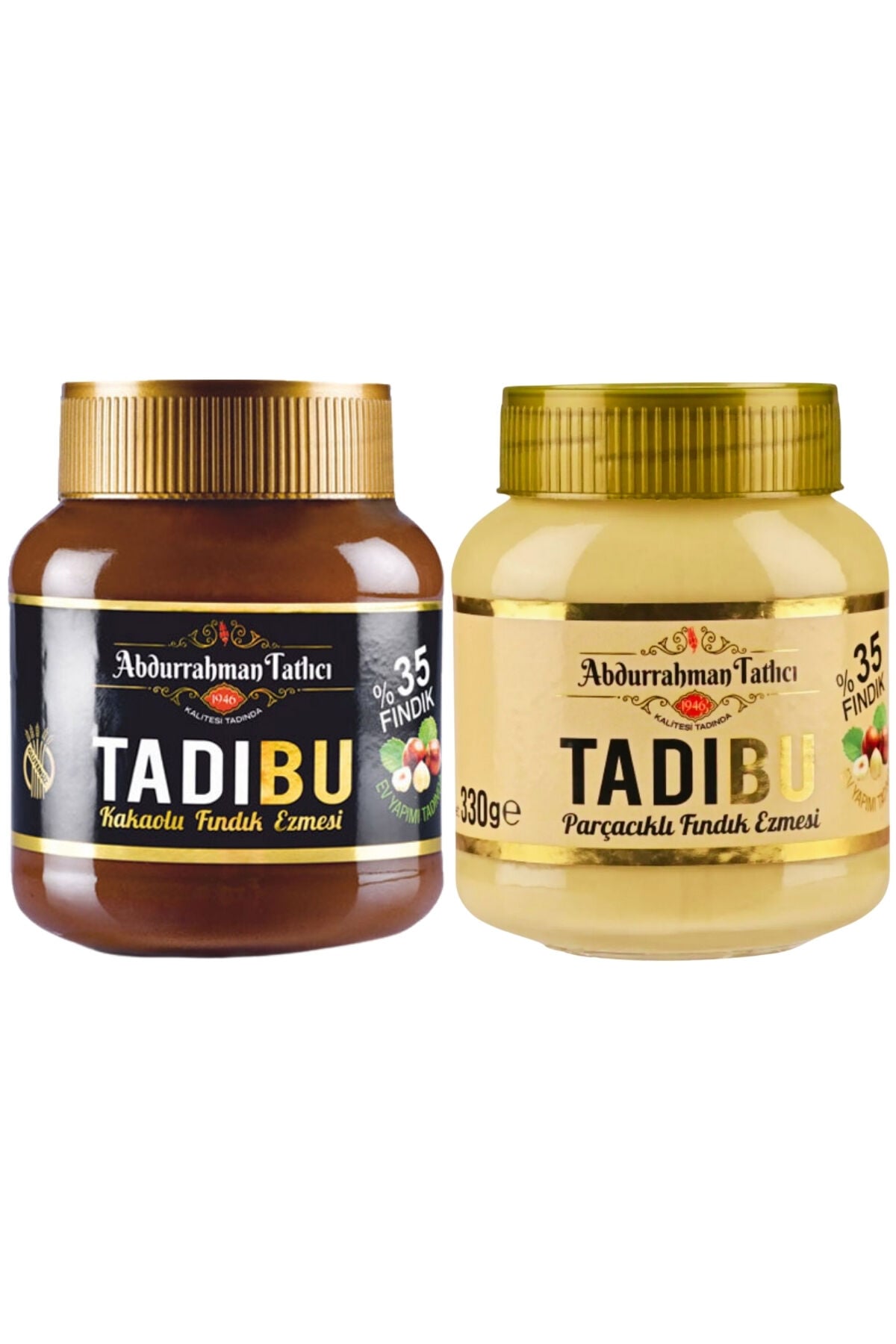TADIBU KAKAOLU FINDIK KREMASI VE PARÇACIKLI FINDIK KREMASI 330 gr