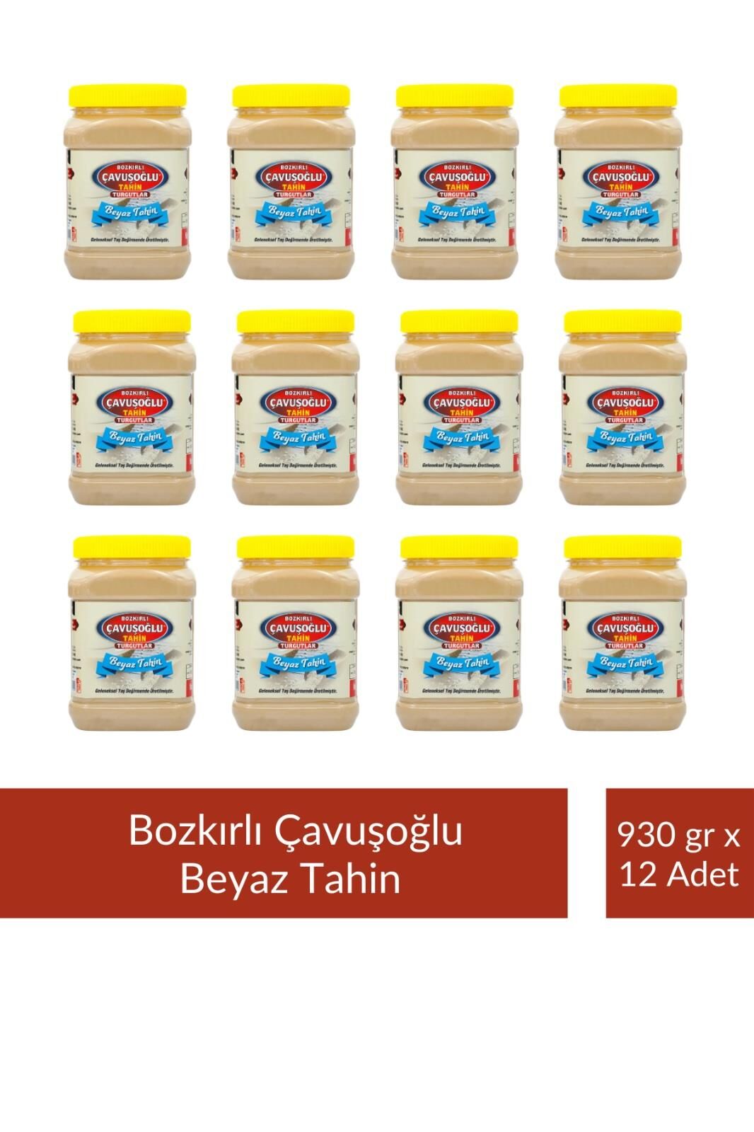 Az Kavrulmuş Beyaz Tahin Bozkır Tahini 930 gr X 12 Adet
