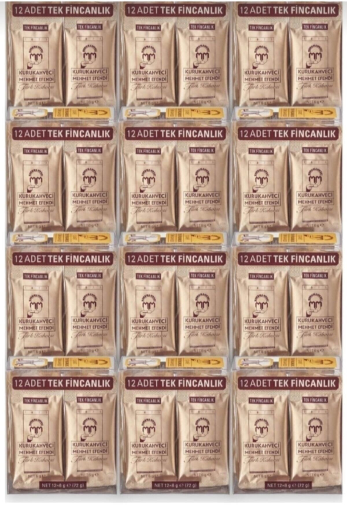 Tek Içimlik Türk Kahvesi 12 X6 Gr Folyo Ambalaj X 12 Adet