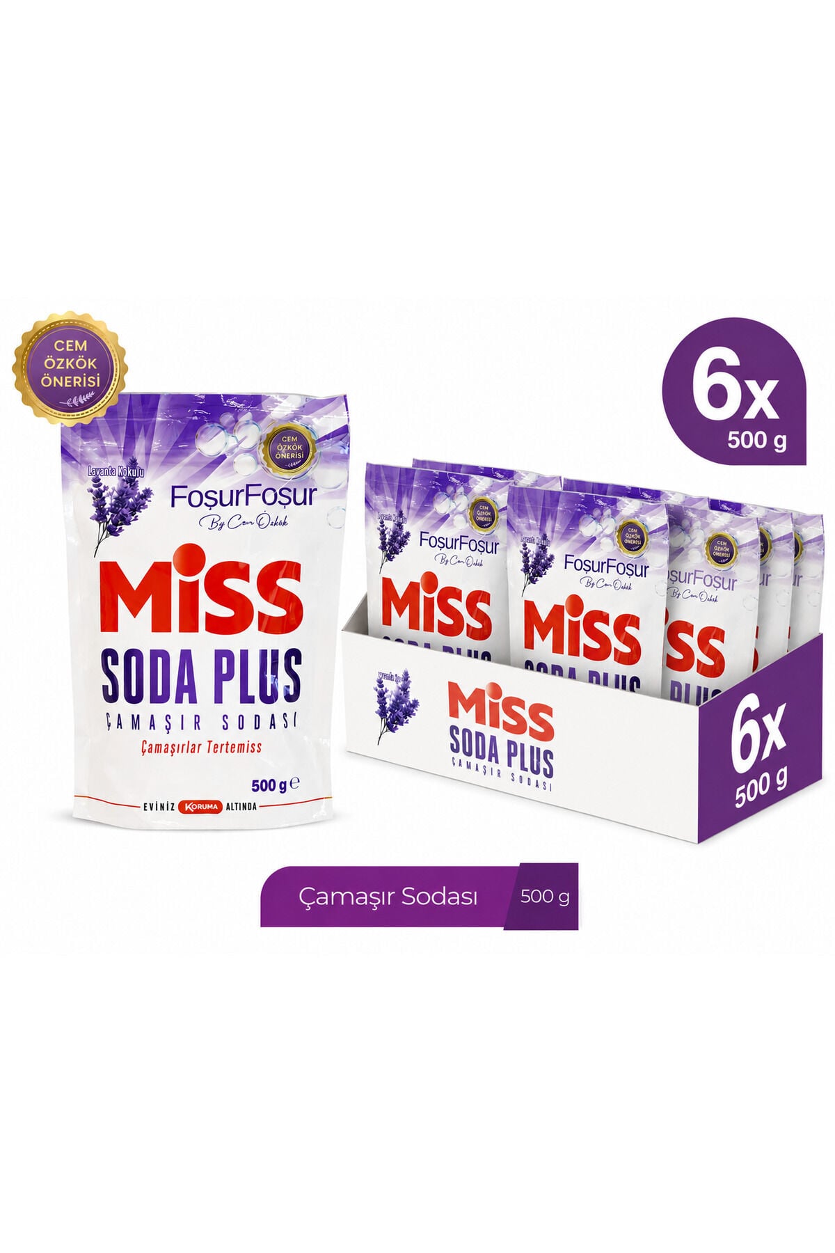 MİSS SODA PLUS LAVANTA 500 GR 6ADET
