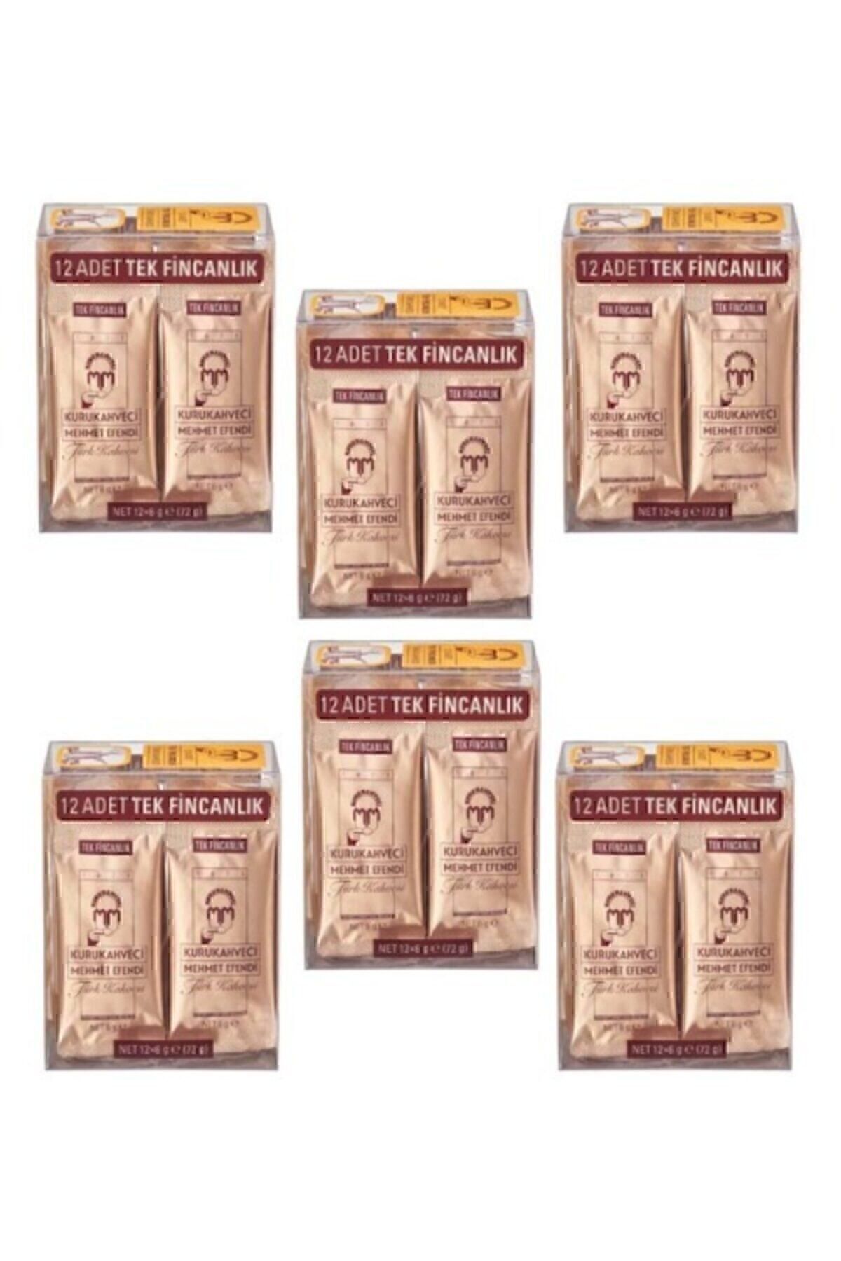 Mehmet Efendi Türk Kahvesi Tek Içimlik 12’li 6 gr X 6 Paket