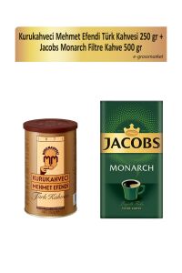 Mehmet Efendi Türk Kahvesi 250 gr + Jacobs Monarch Filtre Kahve 500 gr