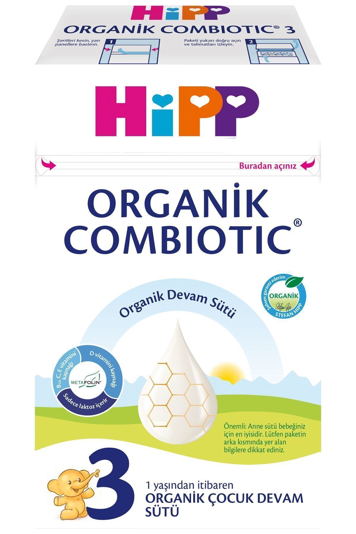 3 Combiotic Organik Devam Sütü 600 gr