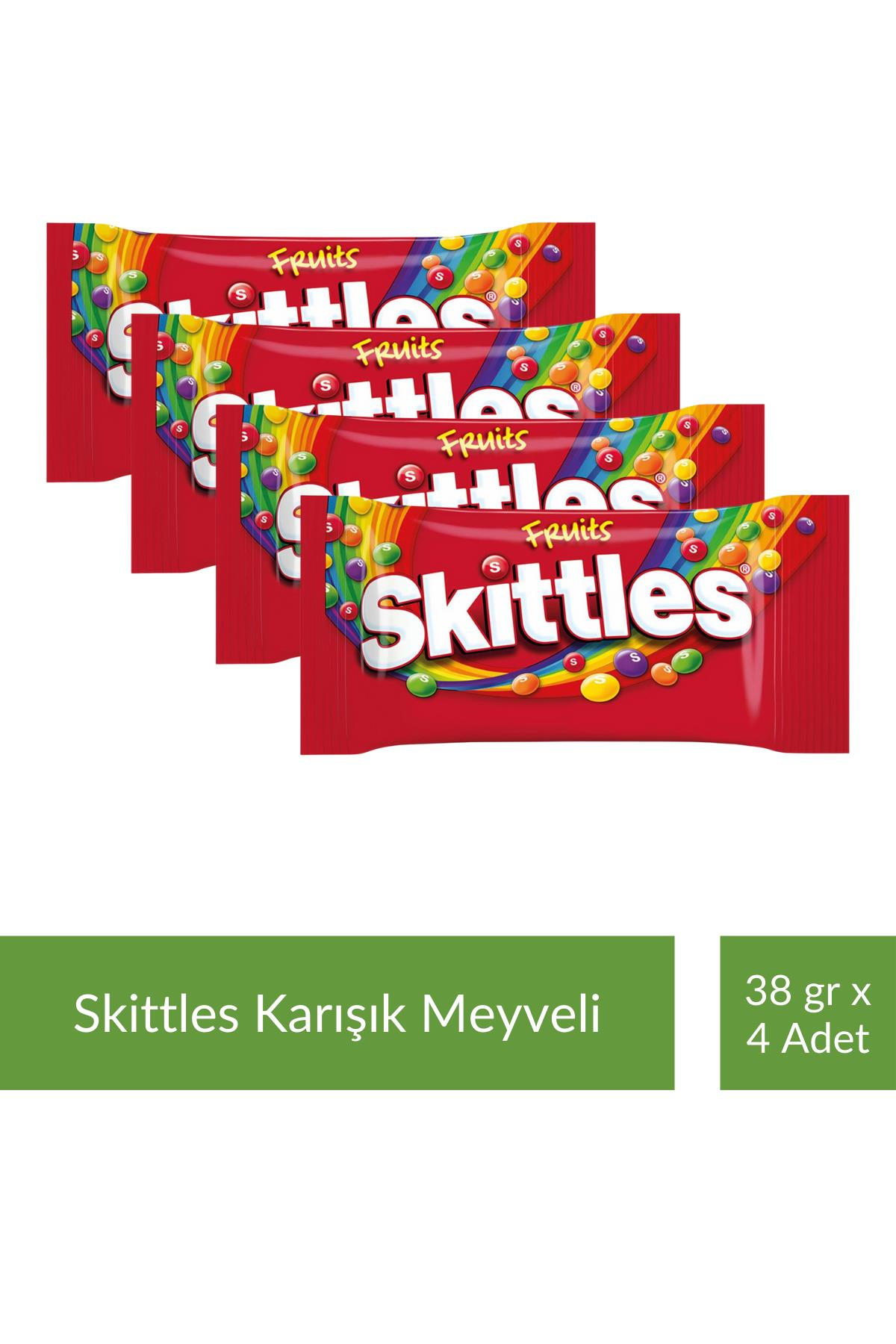 M&M's Skittles Karışık Meyveli Draje 38 gr x 4 Adet