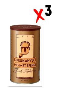 Kurukahveci Mehmet Efendi Türk Kahvesi Teneke 500 gr x 3 Adet