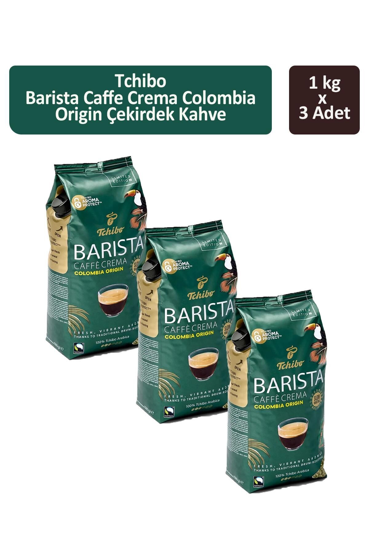 Tchibo Barista Caffè Crema Colombia Origin Çekirdek Kahve 1000 gr x 3 Adet