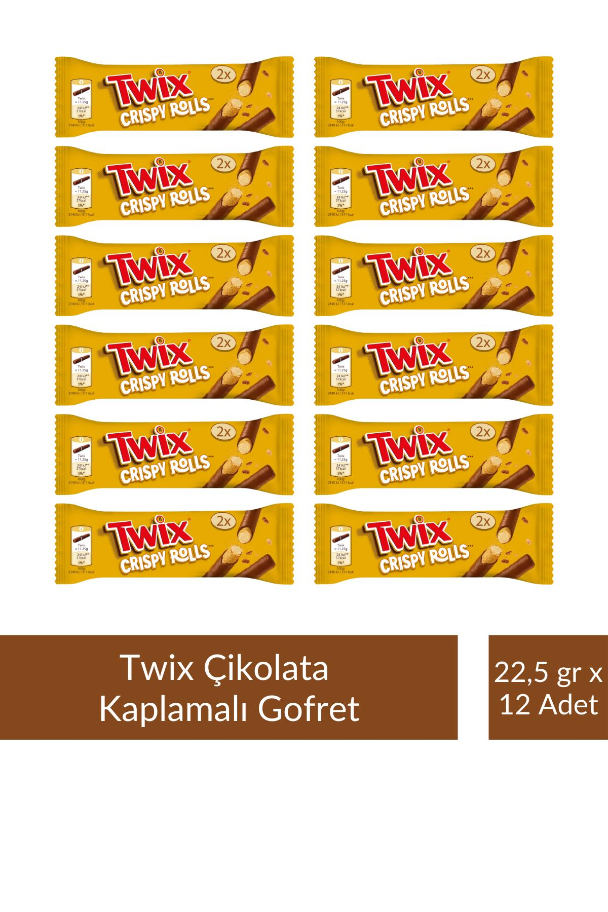 Twix Çikolata Kaplamalı Gofret 22,5 gr x 12 Adet