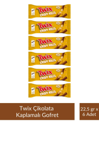 Twix Çikolata Kaplamalı Gofret 22,5 gr x 6 Adet