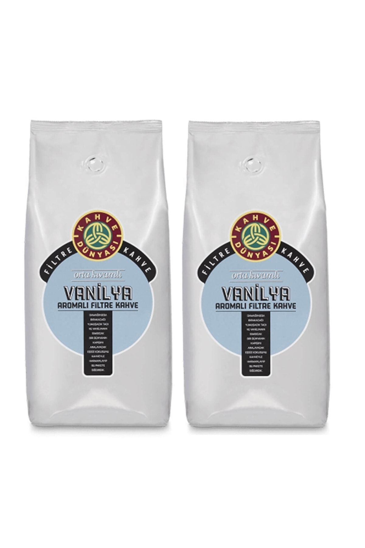 Kahve Dünyası Vanilya Aromalı Filtre Kahve Çekirdek 2 Adet 1 Kg