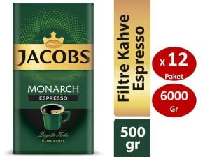Jacobs Monarch Espresso Filtre Kahve 500 gr x 12li Set