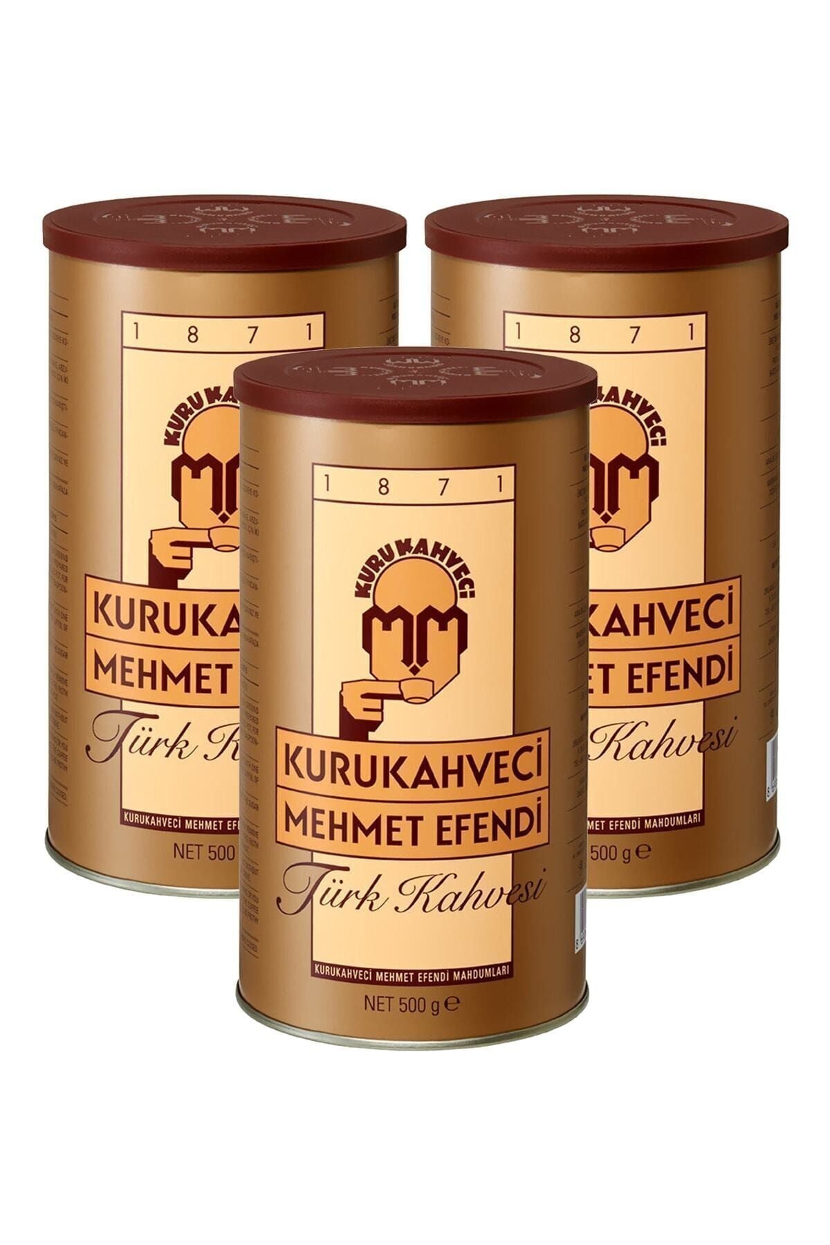 Kurukahveci Mehmet Efendi Türk Kahvesi 500 G Teneke Ambalaj X 3 Adet