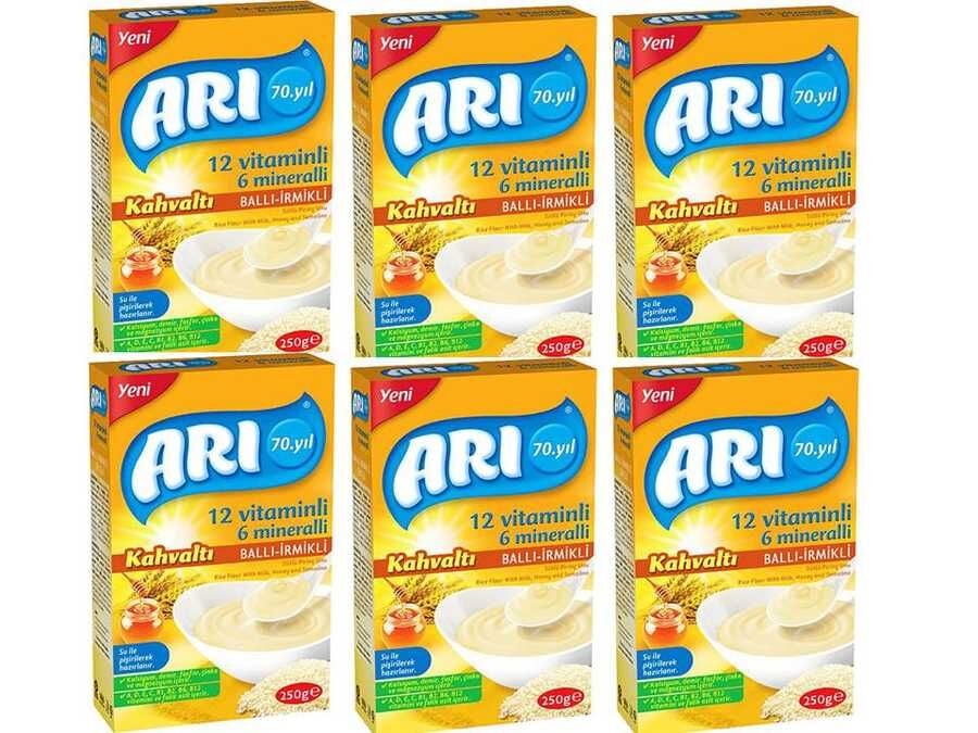 Arı Mama Kahvaltı Ballı İrmikli Pirinç Unu 250 gr x 6 Adet