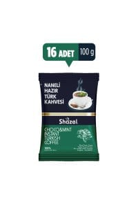 Shazel Naneli Hazır Türk Kahvesi 100 gr x 16 Adet