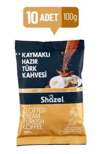 Shazel Kaymaklı Hazır Türk Kahvesi 100 gr x 10 Adet