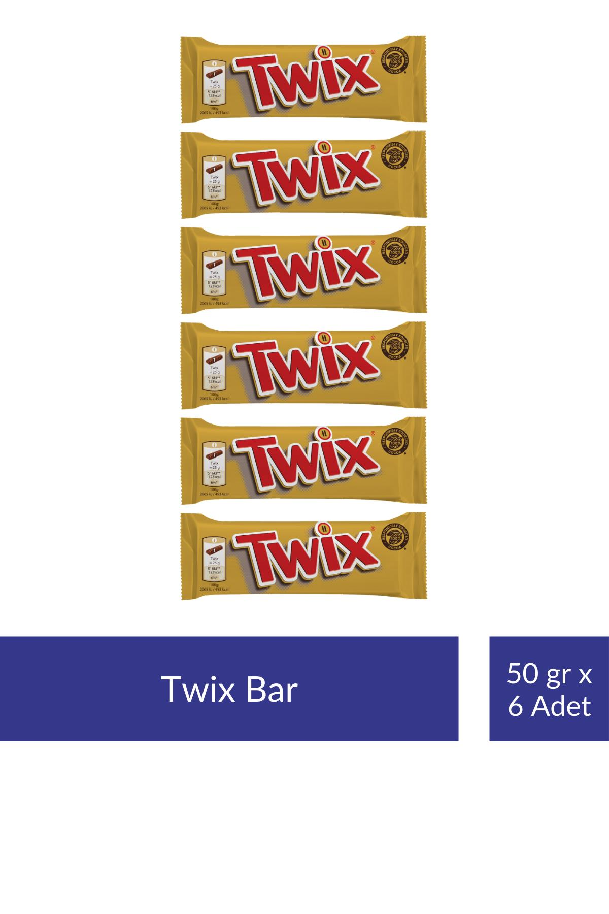 Twix Bar 50 gr x 6 Adet