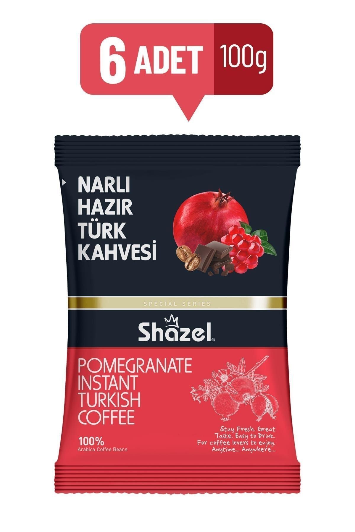 Shazel Narlı Hazır Türk Kahvesi 100 gr x 6 Adet
