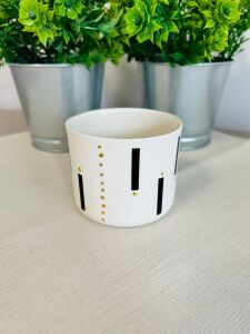 Piavol Seramik Siyah Çizgili Bardak