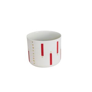 Piavol Seramik Kırmızı Çizgili Bardak