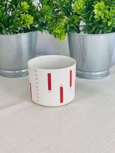 Piavol Seramik Kırmızı Çizgili Bardak