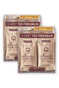 Kurukahveci Mehmet Efendi Türk Kahvesi 12*6 G Tek Içimlik Folyo Ambalaj X 2 Adet