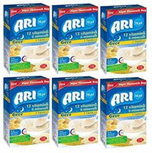Arı Mama Gece 500 gr x 6lı Set 7 Tahıllı Sütlü Pirinç Unu