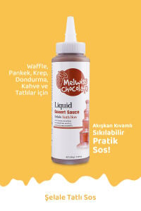 Melwiss Chocolate Fondü Şelale Tatlı Sos 330 g - Waffle & Krep & Pankek & San Sebastian Sosu