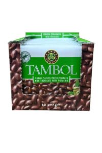 Bütün Antep Fıstığı Tambol Kare Çikolata 77 Gram x (10 adet)